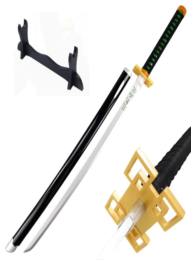 EXCELCHOICE Demon Slayer Muichiro Tokito Katana/Sword Toy 104cm Life Size - Bamboo Wood Hashira Katana Shinobu Kochou Katana 2025 Perfect for Anime Gift, Cosplay, Merchandise (Single Layer Stand) - Image 1