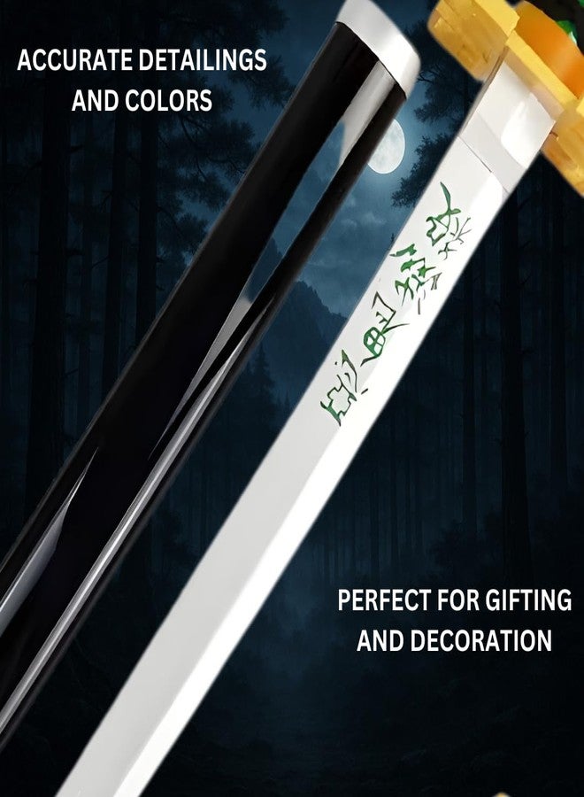 EXCELCHOICE Demon Slayer Muichiro Tokito Katana/Sword Toy 104cm Life Size - Bamboo Wood Hashira Katana Shinobu Kochou Katana 2025 Perfect for Anime Gift, Cosplay, Merchandise (Single Layer Stand) - Image 4