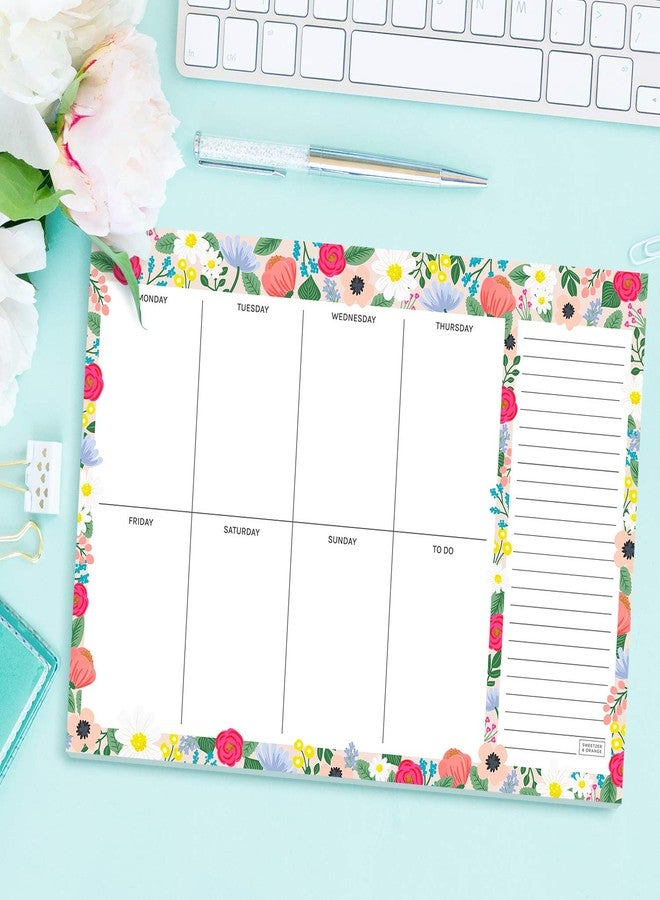 Sweetzer & Orange Floral Weekly Planner 2026, Undated Sheets To Do List Notepad, 7x10” Day Desk Note Pad Easy to Tear, School and Home Checklist Productivity Organizer, Work and Daily Planner - Image 5