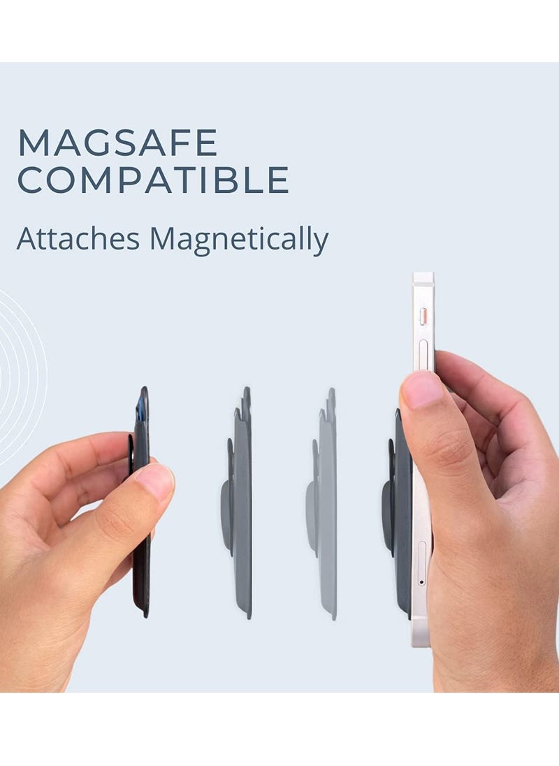 SYOSI - MagSafe Compatible Wallet with AirTag Pocket AirTag Case Magnetic Card Wallet Case Compatible with MagSafe Devices iPhone 12 Mini iPhone 12 iPhone 12 Pro iPhone 12 Pro Max Black - Image 1