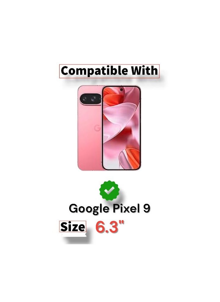 For Google Pixel 9 (5G) Transparent Tpu Silicone Back Cover , Anti Yellowing And High Protective From Shocks Compatible With Google Pixel 9 (5G) (6.3'') (Transparent)