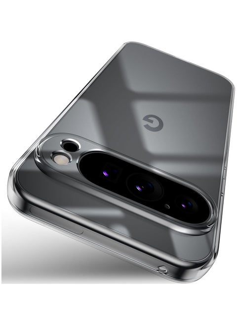 For Google Pixel 9 (5G) Transparent Tpu Silicone Back Cover , Anti Yellowing And High Protective From Shocks Compatible With Google Pixel 9 (5G) (6.3'') (Transparent)