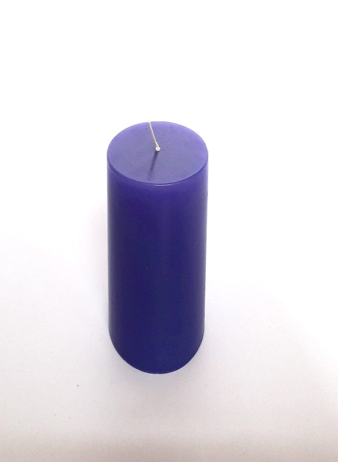 Stone & Feather� (SnF), Size 2.5x3 inches Lavender Aromatic Pillar Candle (Paraffin Wax), Burning Time 40-45 Hours, for Meditation, Home Decoration, Diwali - Image 2