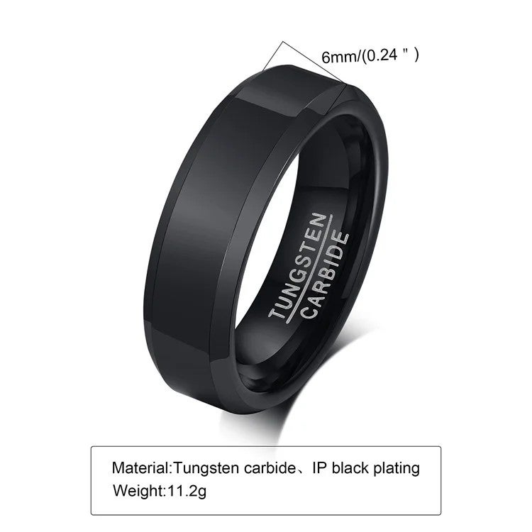 Bluejw Men's Gold Plated Tungsten Steel Ring – Fashion Jewelry for Anniversary Gift, Durable & Stylish Wedding Band - Image 4