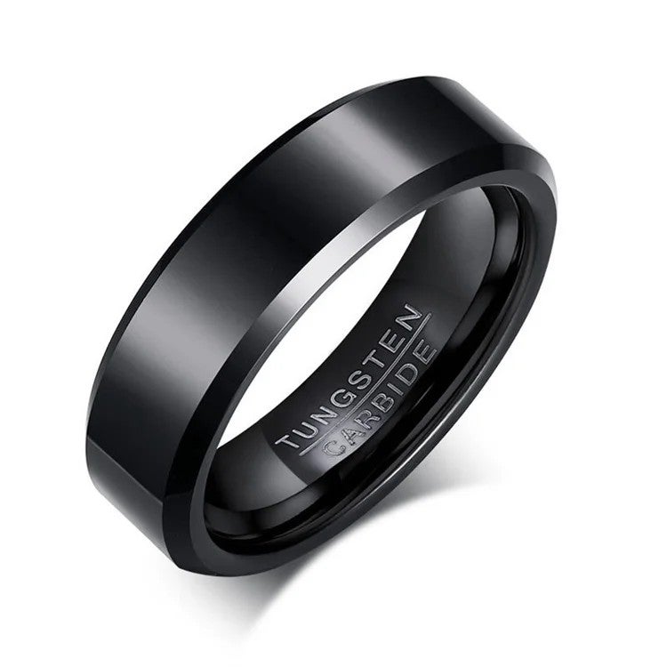 Bluejw Men's Gold Plated Tungsten Steel Ring – Fashion Jewelry for Anniversary Gift, Durable & Stylish Wedding Band - Image 2