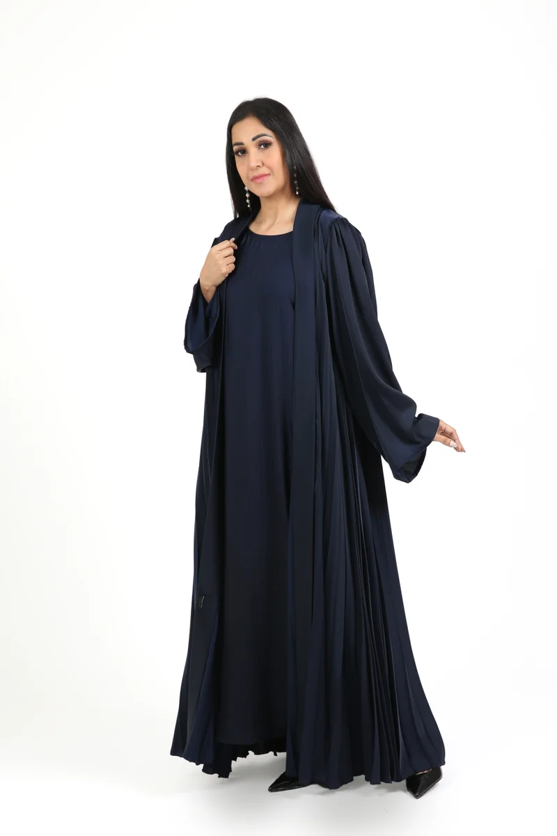 Nikias  Nikias Tiktok fabric with inner and pleated abaya with a big bottom very flowy and elegant. for Women | Best Price UAE
