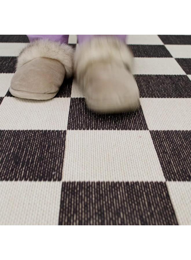 Zaboon Rug, Flatwoven, White/Black, 133X195 Cm - Image 2