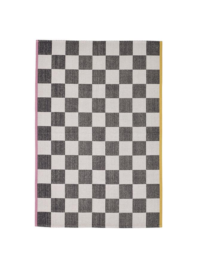 Zaboon Rug, Flatwoven, White/Black, 133X195 Cm - Image 1