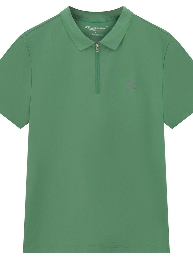 GIORDANO Men's G-Motion Zipper Polo - Image 1