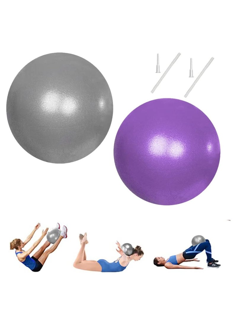 KCDMBUE 2 Pack Pilates Ball, Antiskid ball, Mini Exercise Ball with Inflatable Pipette for Yoga, Pilate, Office Ball Chair, Classroom Flexible Seating and Core Training(Style 2)  - Image 1