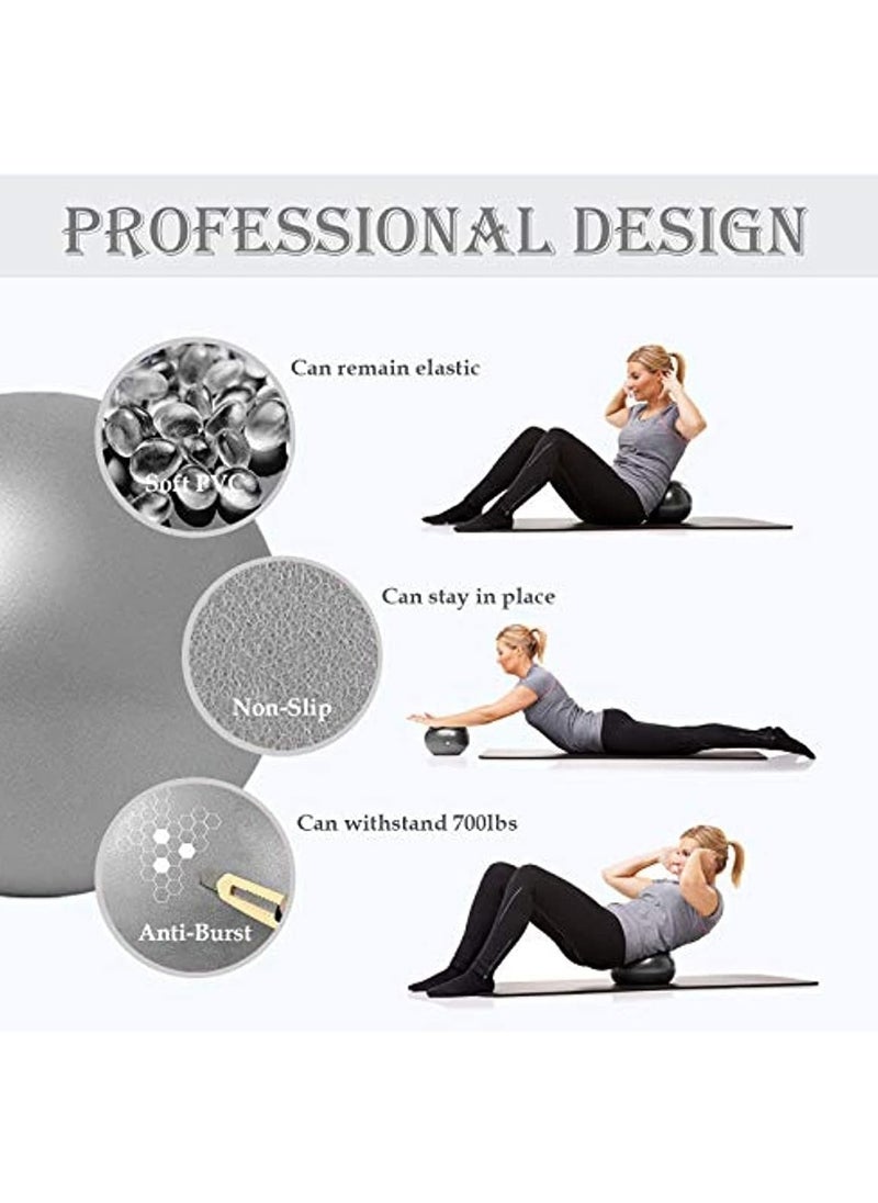 KCDMBUE 2 Pack Pilates Ball, Antiskid ball, Mini Exercise Ball with Inflatable Pipette for Yoga, Pilate, Office Ball Chair, Classroom Flexible Seating and Core Training(Style 2)  - Image 2