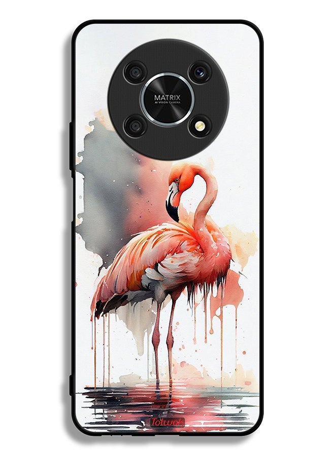 Tolwak Honor X9 5G Protective Case Cover Tropical Watercolor Art - Image 2