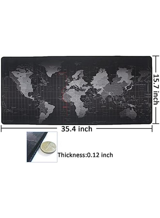 SKY-TOUCH Large Gaming Mouse Pad 900X400Mm World Map Desk Pad Anti Skid Rubber Base And Stitched Edges Keyboard Mouse Mat For Gamers Home Office And Studio - Image 2