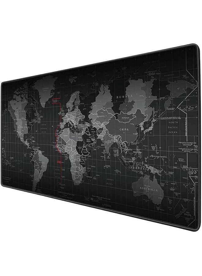 SKY-TOUCH Large Gaming Mouse Pad 900X400Mm World Map Desk Pad Anti Skid Rubber Base And Stitched Edges Keyboard Mouse Mat For Gamers Home Office And Studio - Image 1