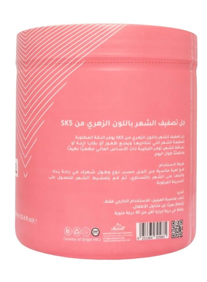 اس كي فايف جل لتصفيف الشعر زهري 1000مل SK5 ثبات طوال اليوم ورائحة منعشة - Image 3