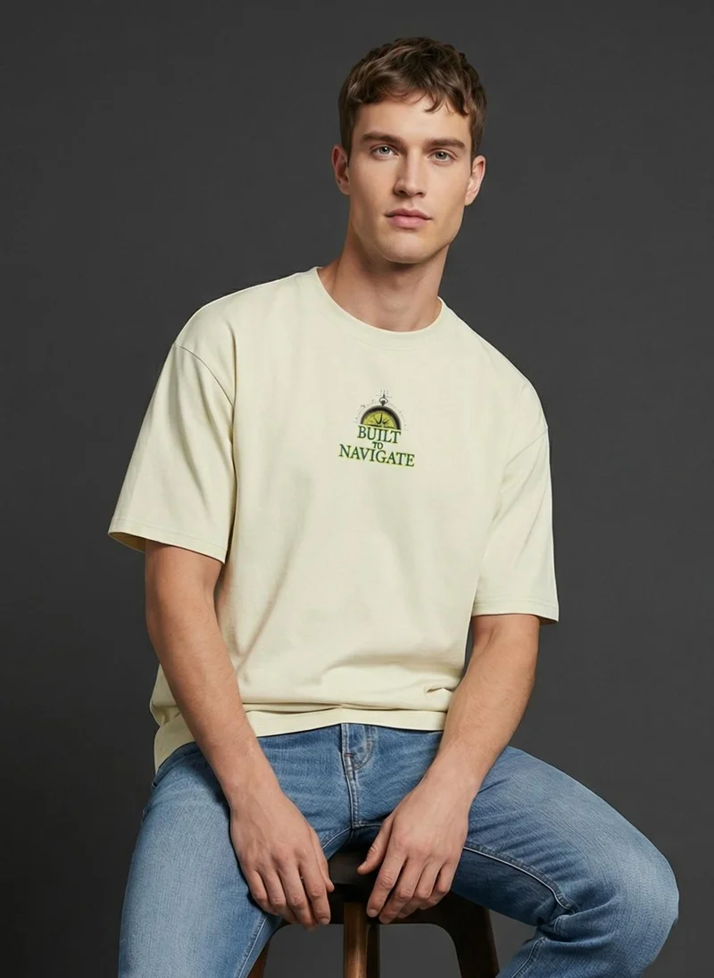 NOBERO  NOBERO Men's Premium Oversized Printed T-Shirt for Men | Best Price UAE