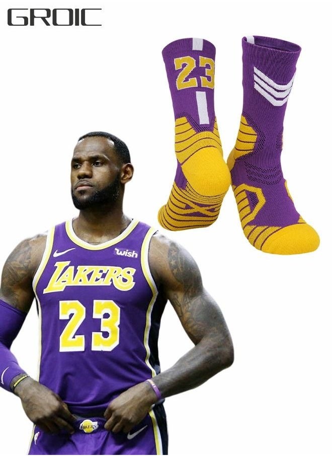 GROIC Elite Basketball Socks, Athletic Socks with 3D Ankle Protection, Football Socks & Running Socks, Compression Cushion Sport Socks Unisex  - Image 1