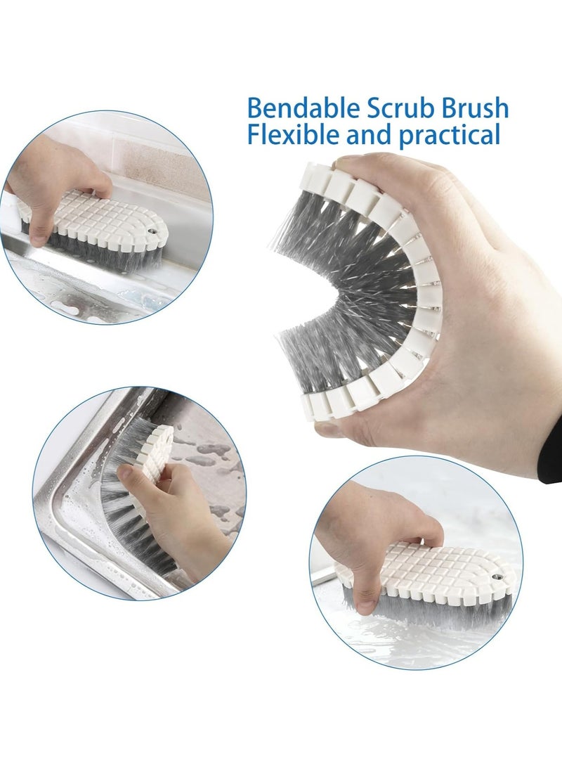 4 Pack Cleaning Brush Set, Multipurpose Kitchen and Bathroom Brushes, Durable Nylon Bristles, Ergonomic Handle, for Dishes, Pots, Pans, Sinks, Bottles, Shoes, and More - Image 4