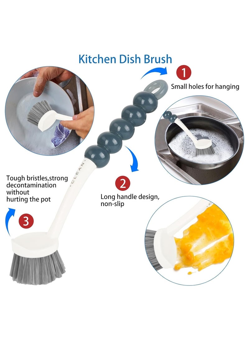 4 Pack Cleaning Brush Set, Multipurpose Kitchen and Bathroom Brushes, Durable Nylon Bristles, Ergonomic Handle, for Dishes, Pots, Pans, Sinks, Bottles, Shoes, and More - Image 5