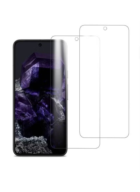 2 Pcs Google Pixel 8 Pro Screen Protector With Glass Tempered Bubble Free With Anti-Scratch With Anti-Fingerprint With 9H Hardness 2.5D Curved Edge Screen Protection For Google Pixel 8 Pro Accessories
