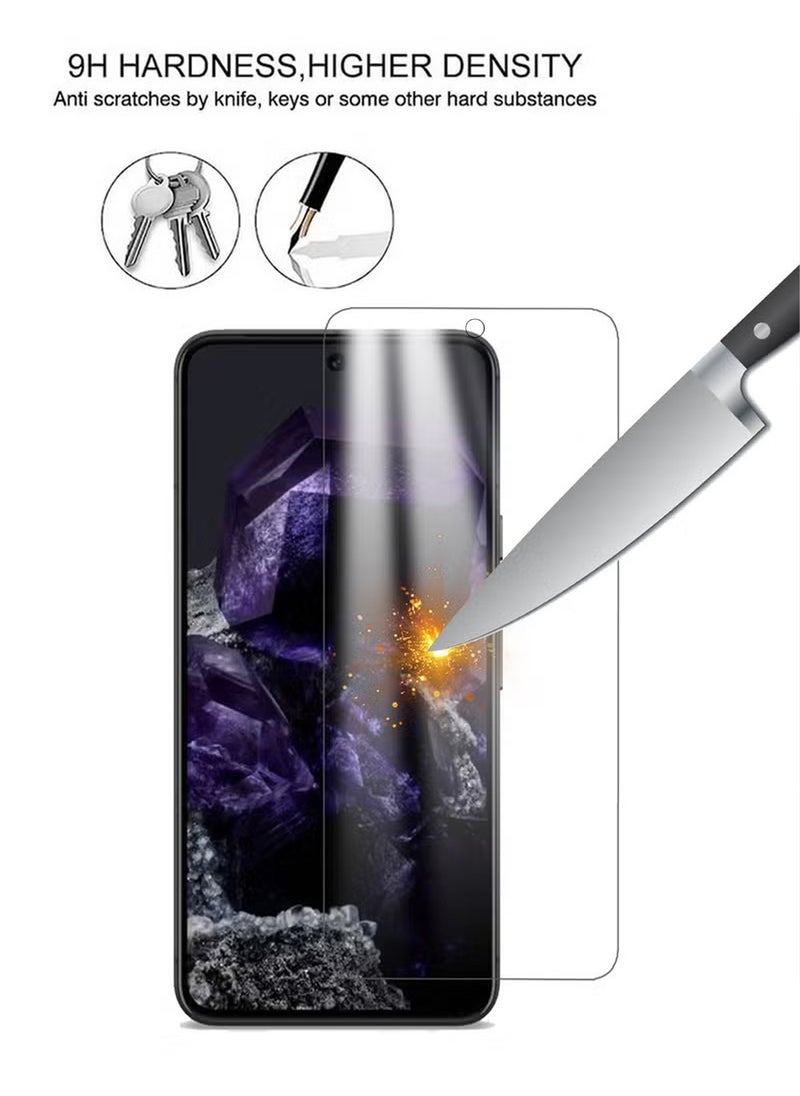 2 Pcs Google Pixel 8 Pro Screen Protector With Glass Tempered Bubble Free With Anti-Scratch With Anti-Fingerprint With 9H Hardness 2.5D Curved Edge Screen Protection For Google Pixel 8 Pro Accessories