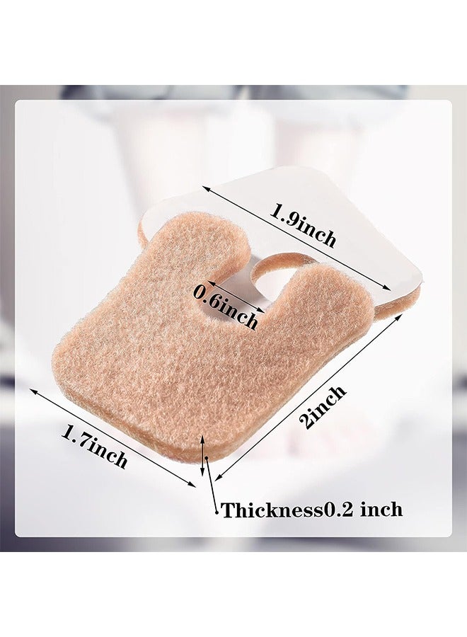 12 قطعة من وسادات مسامير القدم على شكل حرف U لمشط القدم، وسادة قدم إسفنجية من الصوف ذاتية اللصق لتخفيف الألم، تحافظ على مسامير القدم من الاحتكاك على وسادات مقدمة القدم للرجال والنساء - Image 2
