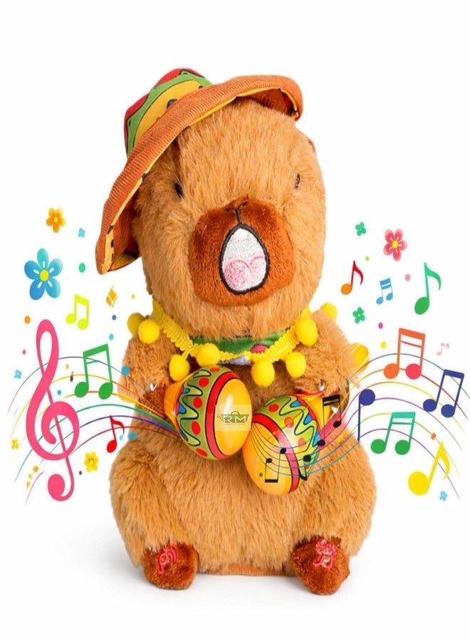 Jitaharay Musical Talking Capybara Plush Toy, Hopping Bunny Toy with Sounds, Twitching Nose and Mouth, Fun Educational Interactive Toy for Babies and Kids - Image 4