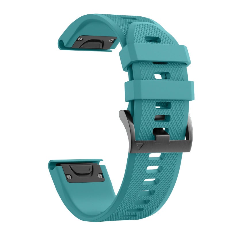 ANCOOL for Fenix 5/Fenix 6/Fenix 7 Band 22mm Silicone Watch Band for Fenix 8 Fenix E 47mm/Fenix 5 Plus/Fenix 6 Pro/Fenix 7 Pro/Forerunner 935 (Rock Blue) - Image 1