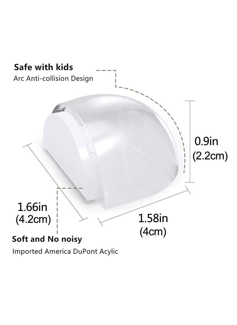 Doorstop, Wall Protection Self-Adhesive Door Stopper for Door Buffer Floor Stop Shock Absorbent Wall Bumper for The Home and Office Wall Protector - Clear 4pcs  - Image 5