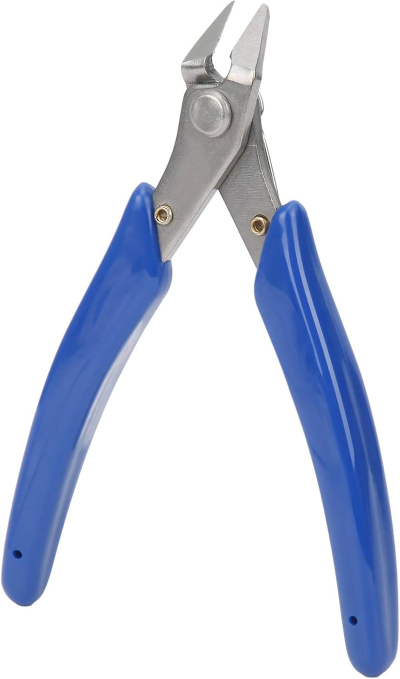 Electronic Diagonal Pliers with Non Slip PVC Handle - Stainless Steel Wire Cutter for Small Spaces - Hardened - Heat Treated with Polished and Sandblasted Finish - Image 3