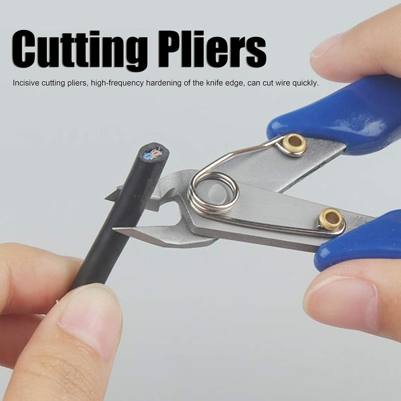 Electronic Diagonal Pliers with Non Slip PVC Handle - Stainless Steel Wire Cutter for Small Spaces - Hardened - Heat Treated with Polished and Sandblasted Finish - Image 2