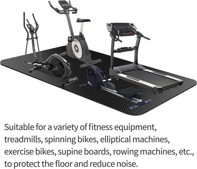 TONINT Treadmill Mat,Exercise Bike Trainer Mat, Exercise Equipment Mat,Elliptical Machine Mat,Protective Floor Mat for Under Stationary Bike, Spin Bike, Fitness Equipment (60 x 120 x 0.5(cm)) - Image 4