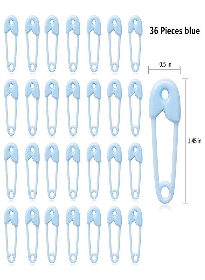 CHENXIN Mini Plastic Safety Pin Girl Baby Shower Table Decor 72Pcs Pins Baby Shower Favor Charms(36 Pink + 36 Blue) - Image 3
