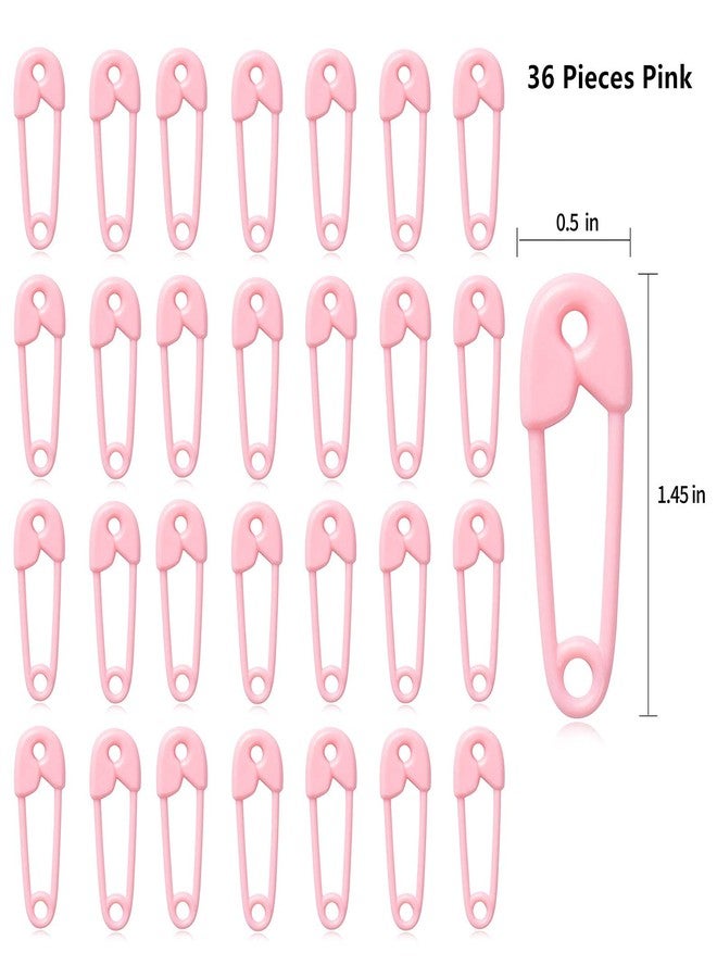 CHENXIN Mini Plastic Safety Pin Girl Baby Shower Table Decor 72Pcs Pins Baby Shower Favor Charms(36 Pink + 36 Blue) - Image 4