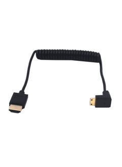 Kework 4Ft Hdmi 4K Coiled Cable 90 Degree Downward Angle Mini Hdmi Male To Hdmi Male Adapter Spiral Cable Hd Hdmi 2.0 Version High Speed Spring Cord 4K @60Hz (Down Mini Hdmi To Hdmi)  - Image 2