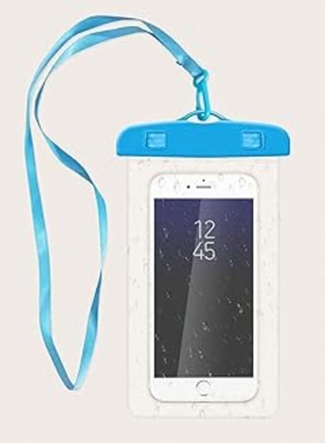Seaside Swimming Pouch Mobile Phone Covers Universal Full View Sealing Waterproof Case Swimming Transparent Dry Bag (Blue)