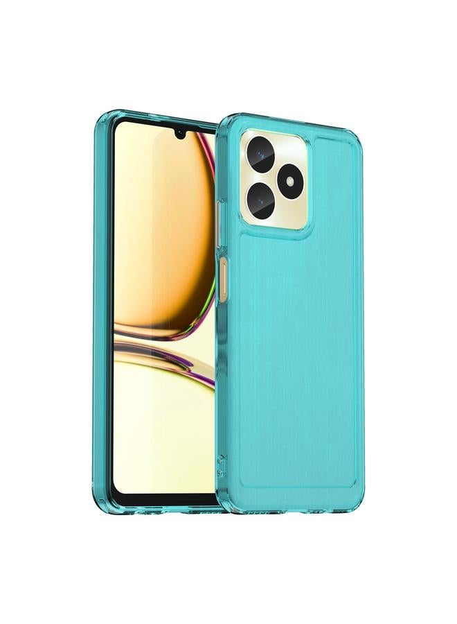 جراب TPU لهاتف Realme C51 Candy Series (أزرق شفاف)
