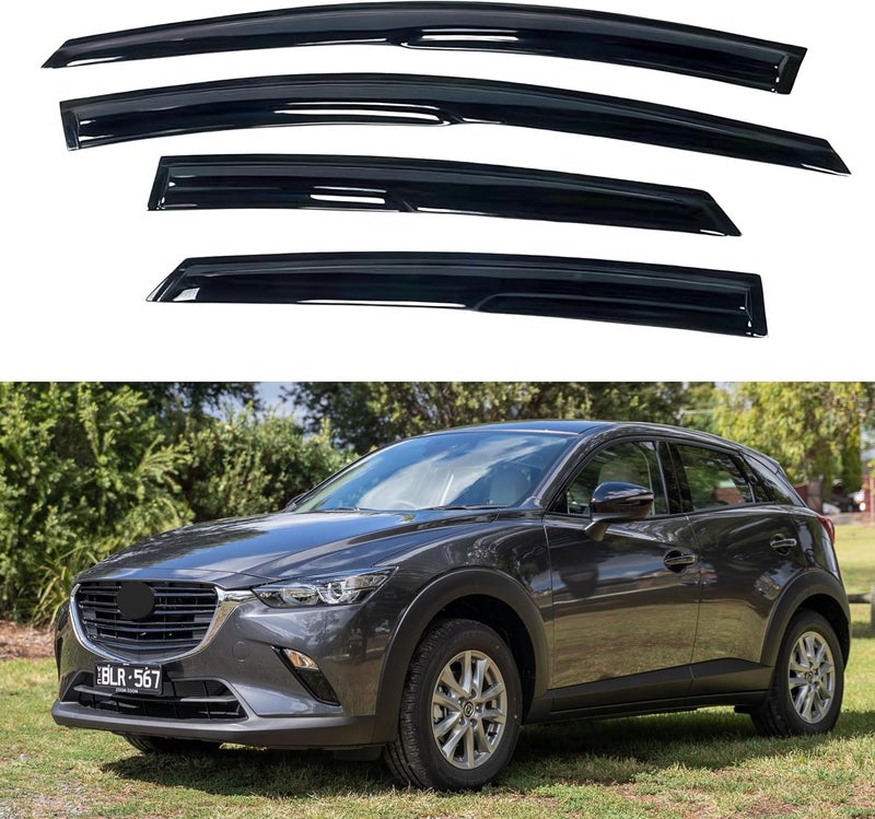 Immortal Group حاجب نافذة IG لسيارة مازدا CX-3 2016-2021 - واقي مطر ملصق - Image 1