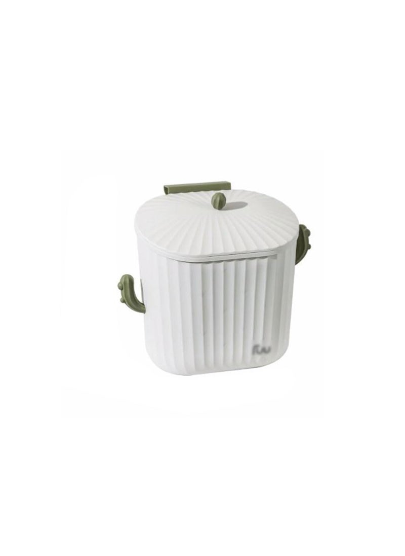 Mixen MIXEN Trash Can Kitchen Bathroom Trash Can with Lid8 LTR Dustbin Trash CanHanging or Standing Plastic Compost Bin for CupboardBedroomOfficeCampingWaste Basket  - Image 1