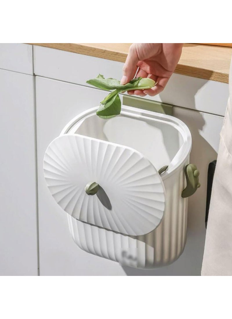 Mixen MIXEN Trash Can Kitchen Bathroom Trash Can with Lid8 LTR Dustbin Trash CanHanging or Standing Plastic Compost Bin for CupboardBedroomOfficeCampingWaste Basket  - Image 5