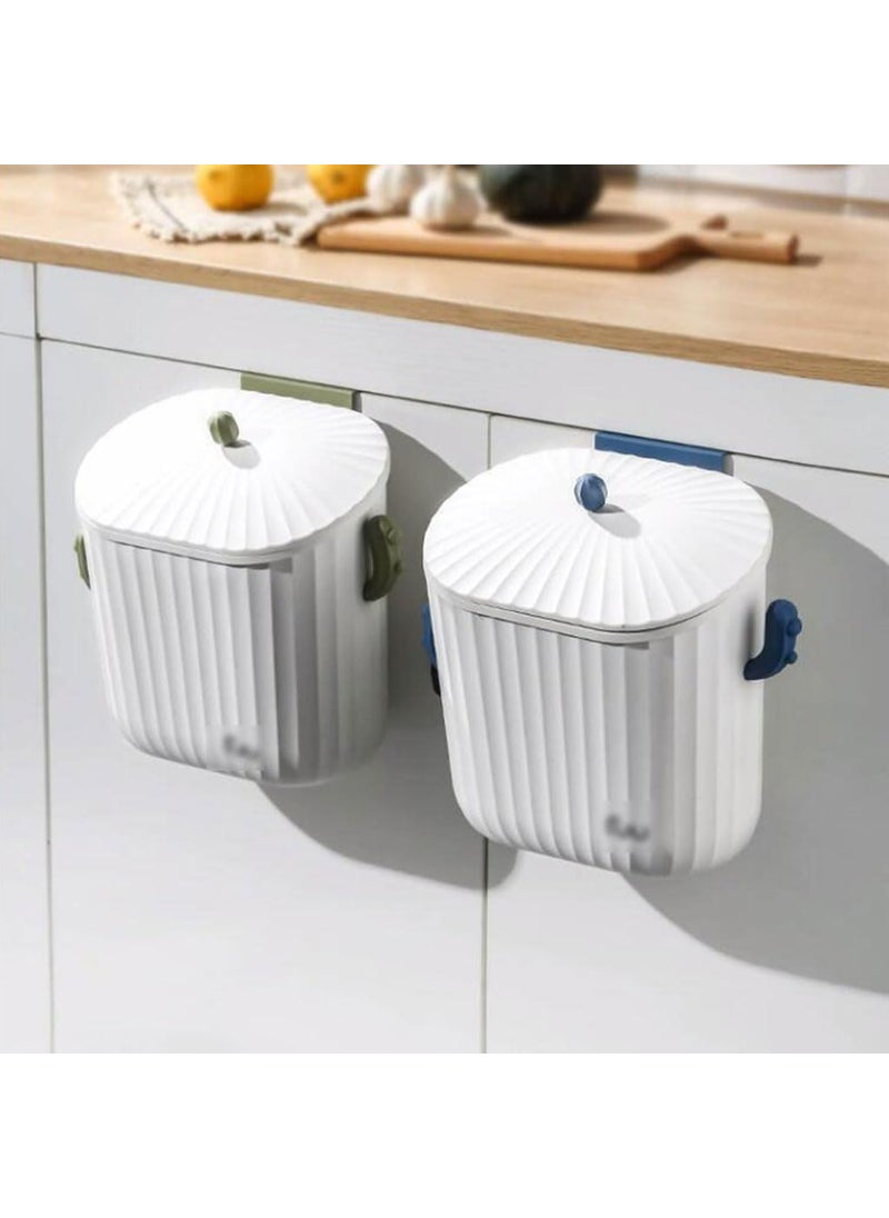 Mixen MIXEN Trash Can Kitchen Bathroom Trash Can with Lid8 LTR Dustbin Trash CanHanging or Standing Plastic Compost Bin for CupboardBedroomOfficeCampingWaste Basket  - Image 3