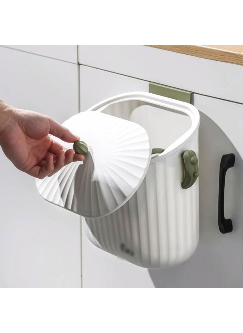 Mixen MIXEN Trash Can Kitchen Bathroom Trash Can with Lid8 LTR Dustbin Trash CanHanging or Standing Plastic Compost Bin for CupboardBedroomOfficeCampingWaste Basket  - Image 4