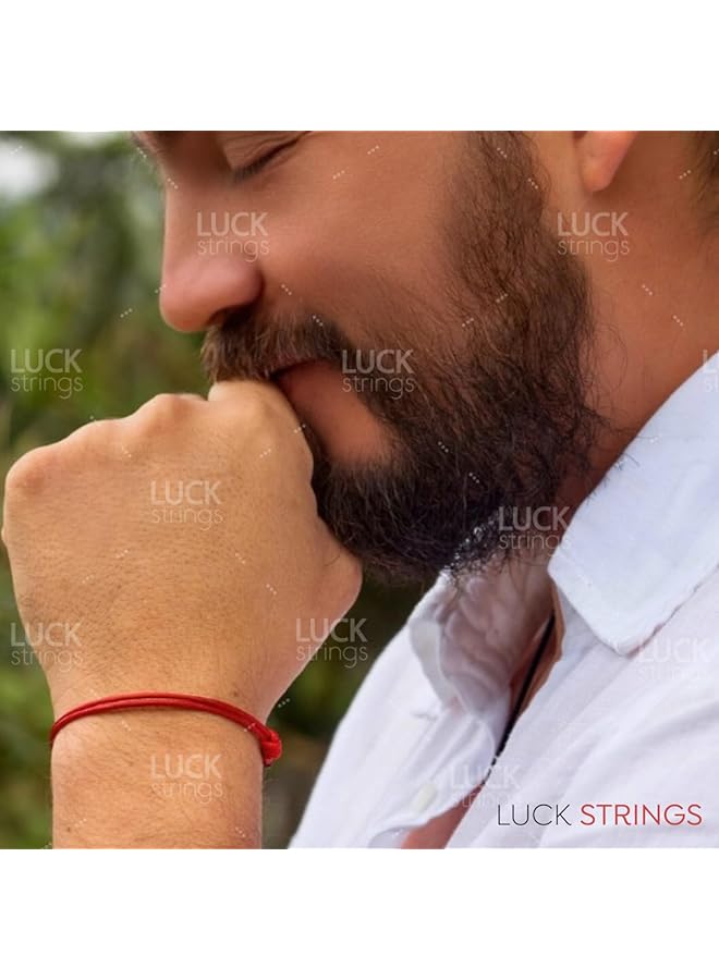 erorex Red Cord Bracelet For Men Adjustable Bracelet For Women Unisex Adult Waterproof Nylon Cord Surfer Passion Protection Strength Power Talisman Good Charm Energy Red Of Fate Love - Image 2