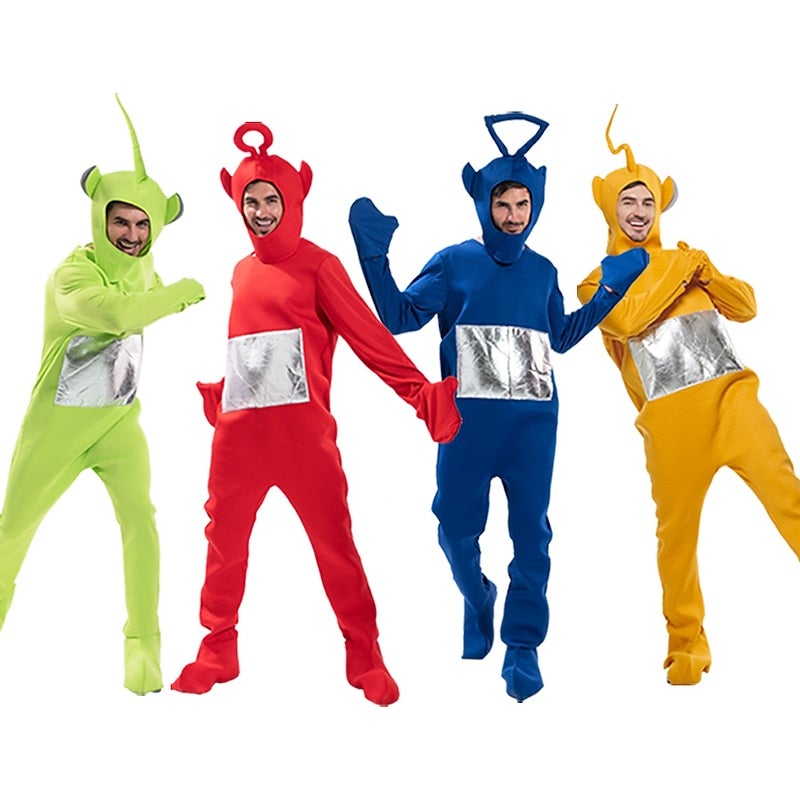 Y&D Couples Alien Teletubbies Cosplay Costume Family Costume Halloween Group Family Costumes Unisex Movie Cosplay Costume Party Onesie Halloween Carnival Masquerade Funny Costume - Image 2