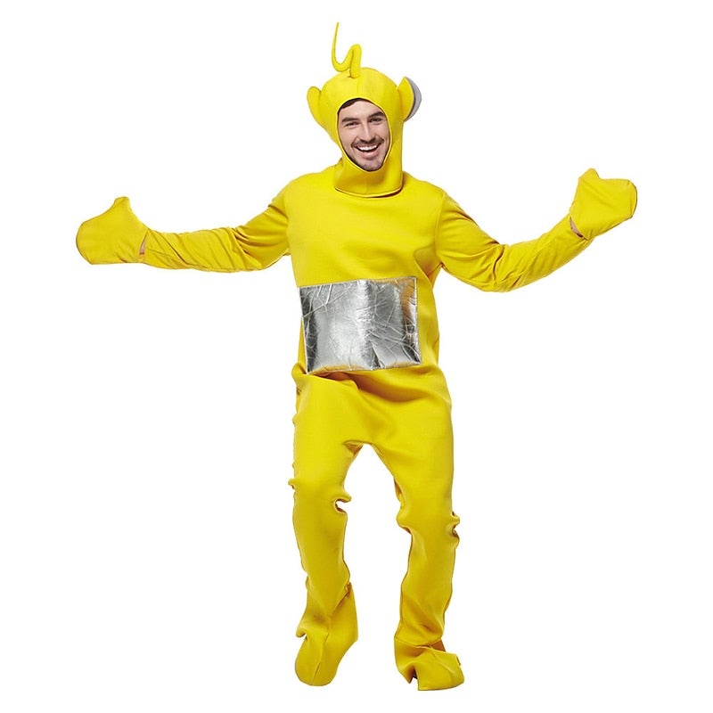 Y&D Couples Alien Teletubbies Cosplay Costume Family Costume Halloween Group Family Costumes Unisex Movie Cosplay Costume Party Onesie Halloween Carnival Masquerade Funny Costume - Image 5