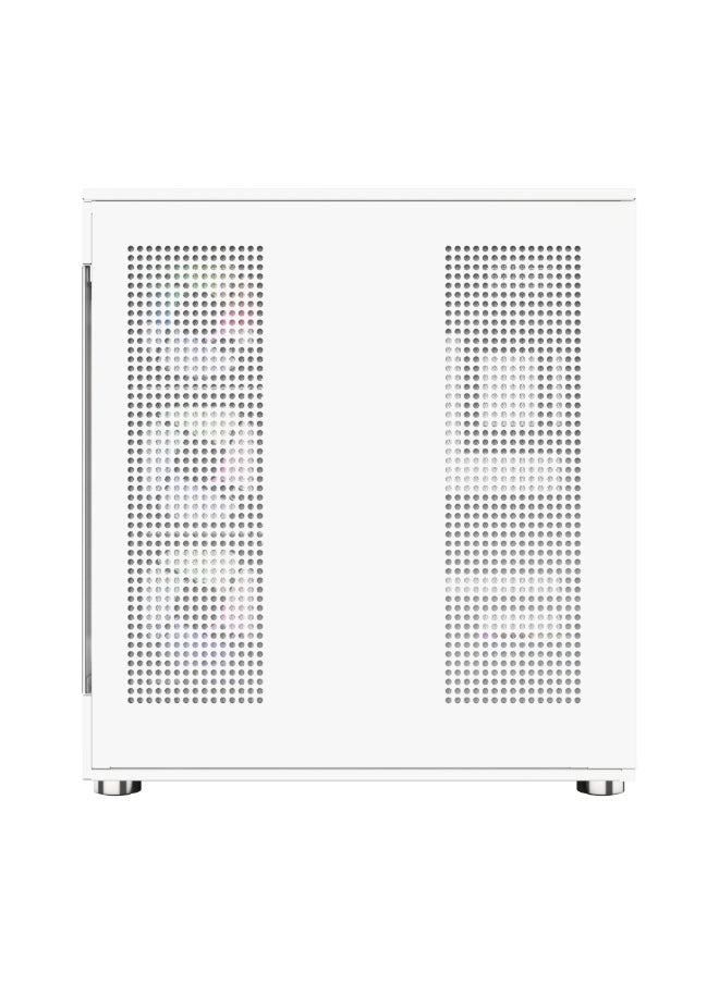 Generic - ACEGEEK Icecube Broad View Design Dual Side Full Tempered Glass ATX Case, High Transparency & Compatibility ATX Version, Supports ITX/M-ATX/ATX Motherboards (451x285x498mm) | White - Image 1