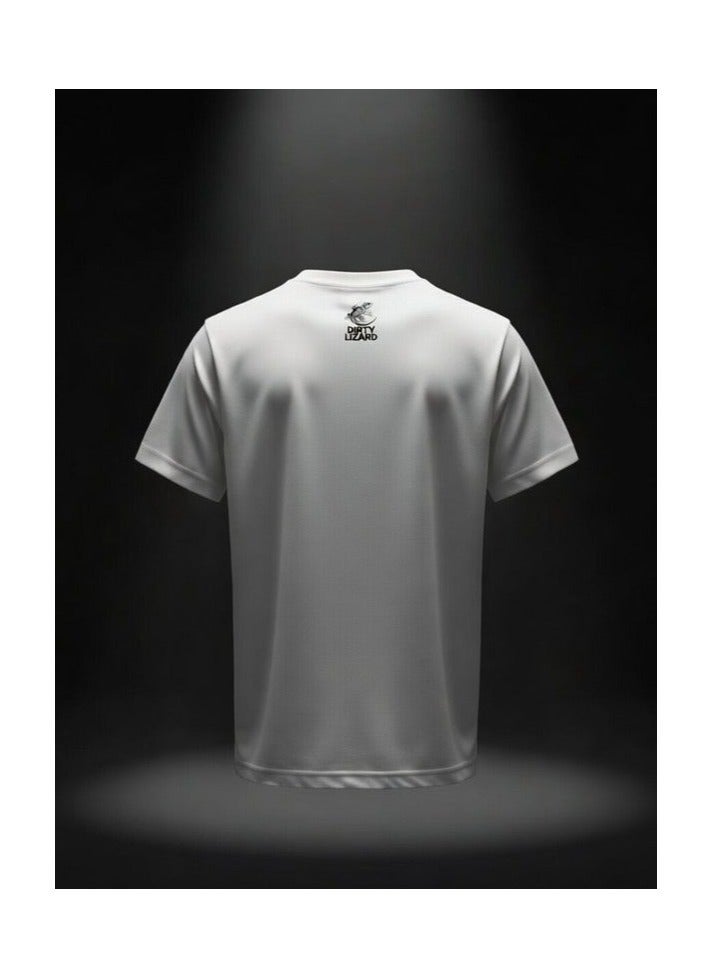 Dirty Lizard White printed t-shirt with Street wear image 100% cotton 18 - Image 2