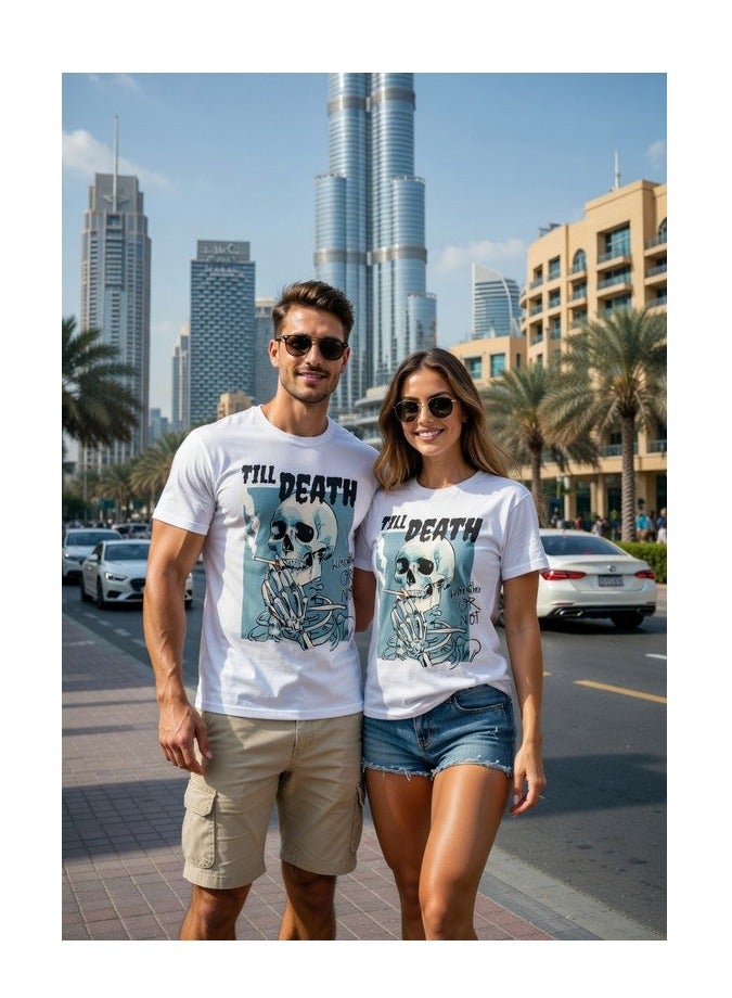 Dirty Lizard White printed t-shirt with Street wear image 100% cotton 18 - Image 1