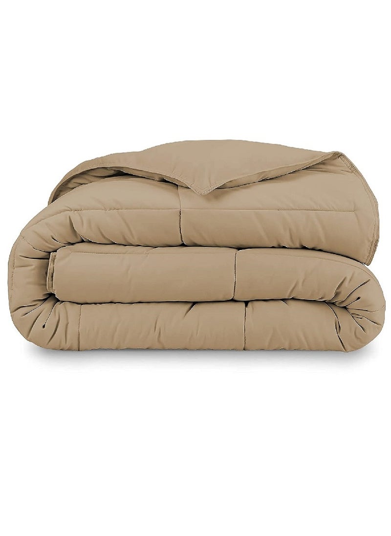 Blueberry Queen Size Quilted Down Duvet Insert Cotton 160 x 220cm  - Image 1
