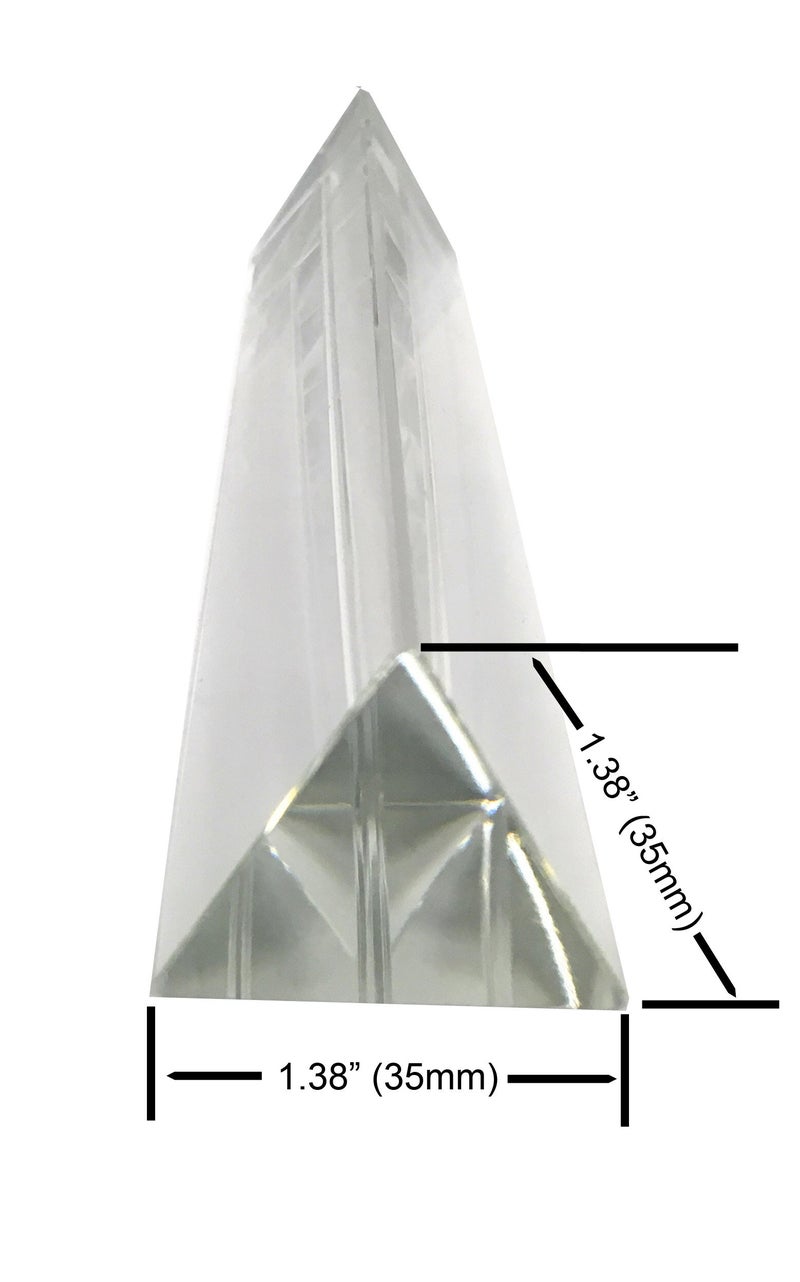 Amlong Crystal 2.5 inch Optical Glass Triangular Prism for Teaching Light Spectrum Physics and Photo Photography Prism, 60mm - Image 2